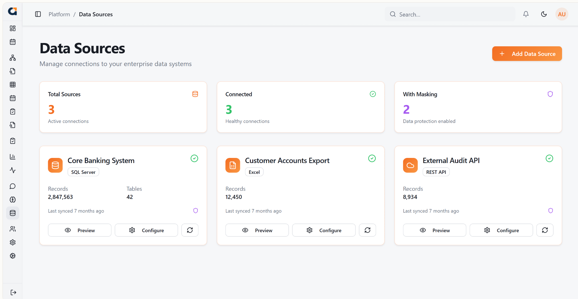 Connect data sources screenshot